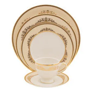 CARAMEL IVORY CHINA 5 PCS PLACE SETTINGS