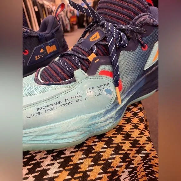 Dame Time Mens 12.5 Blue &amp; Teal Basketball Shoes