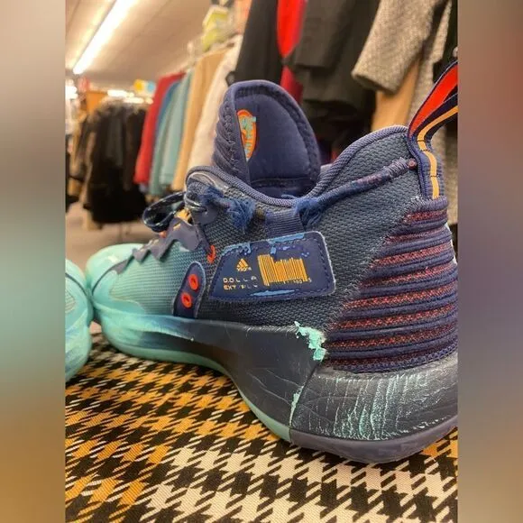 Dame Time Mens 12.5 Blue &amp; Teal Basketball Shoes