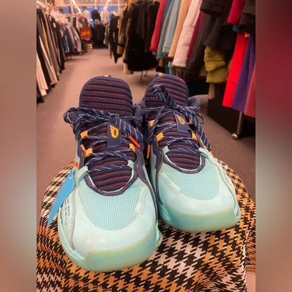 Dame Time Mens 12.5 Blue &amp; Teal Basketball Shoes