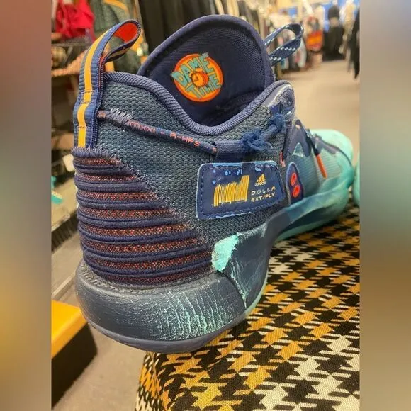 Dame Time Mens 12.5 Blue &amp; Teal Basketball Shoes