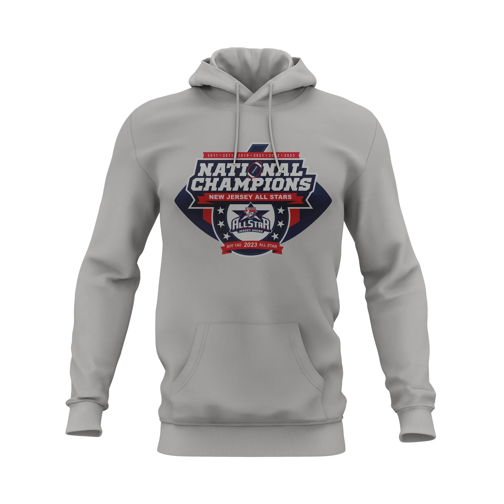 NJAYF All Stars National Champions 14U Hoodie - Grey